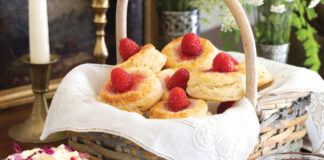 Tea biscuits in a basket
