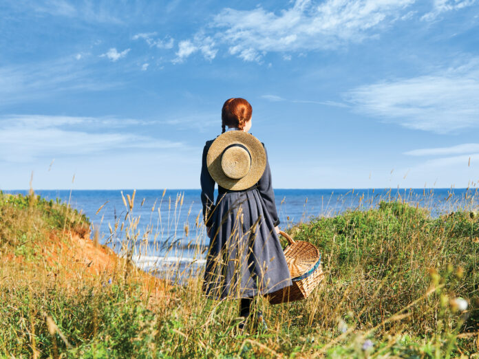 Girl overlooking ocean view