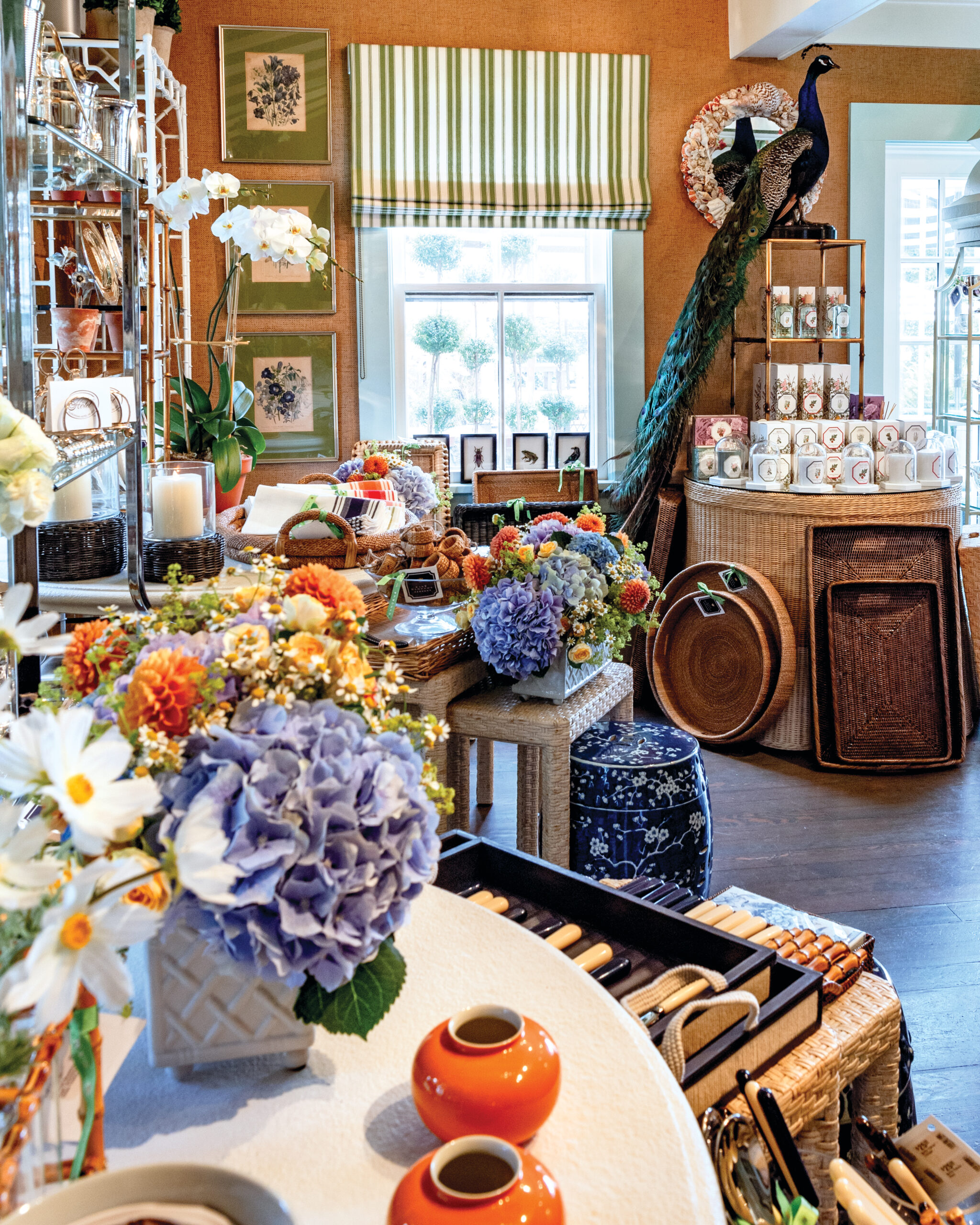 Flowers in vases and other gifts available for purchase