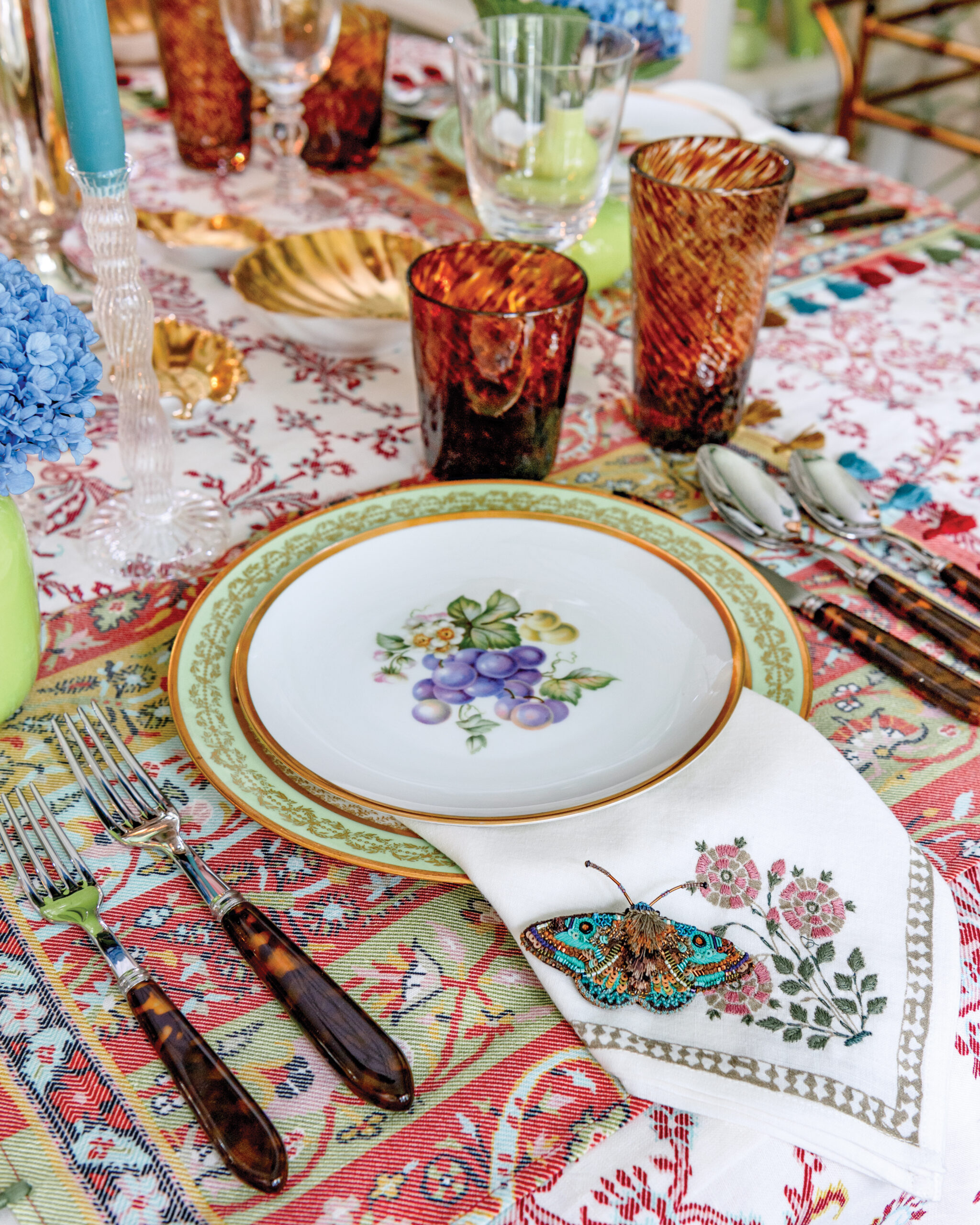 Floral place setting