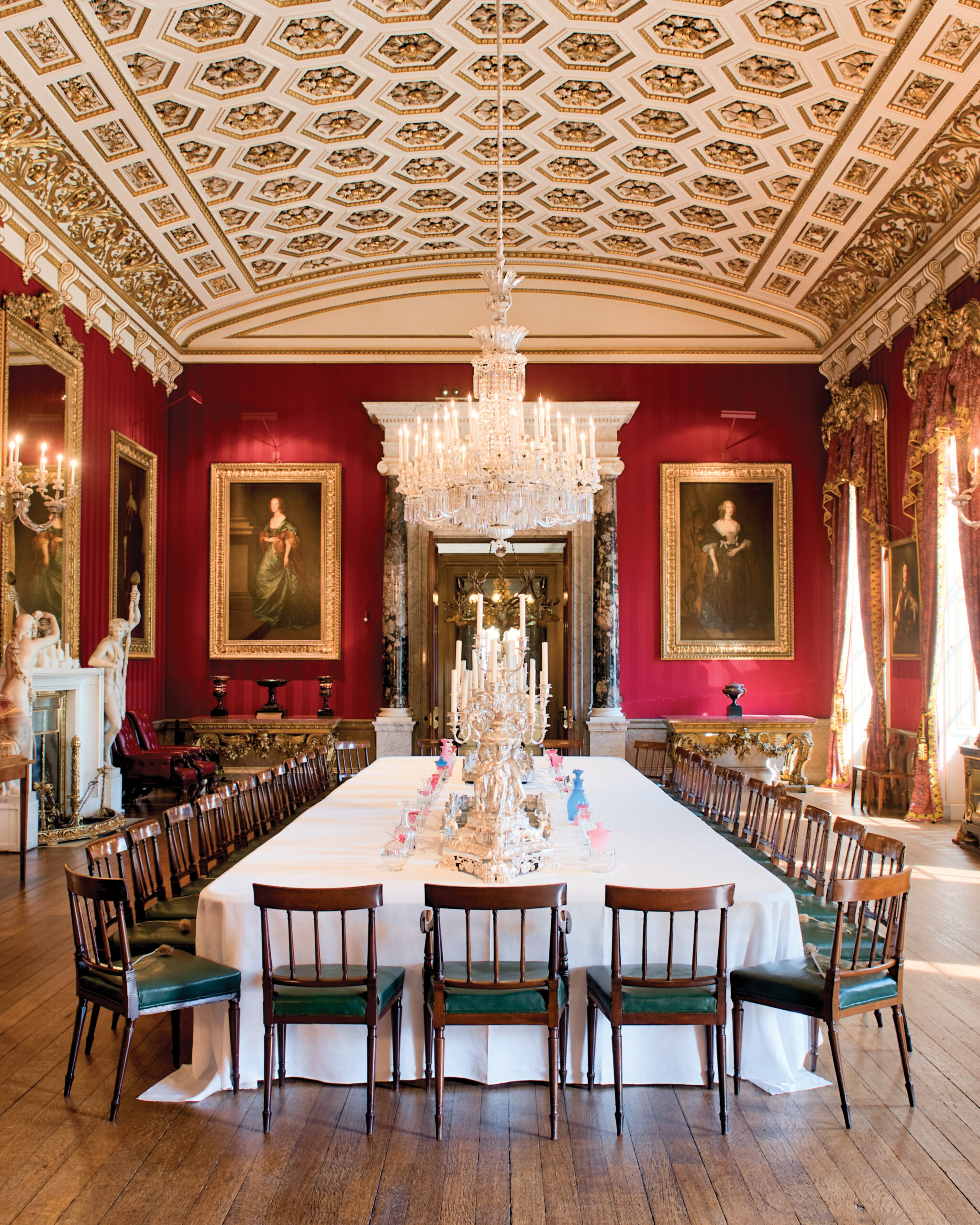 Ornate dining room in Chatsworth