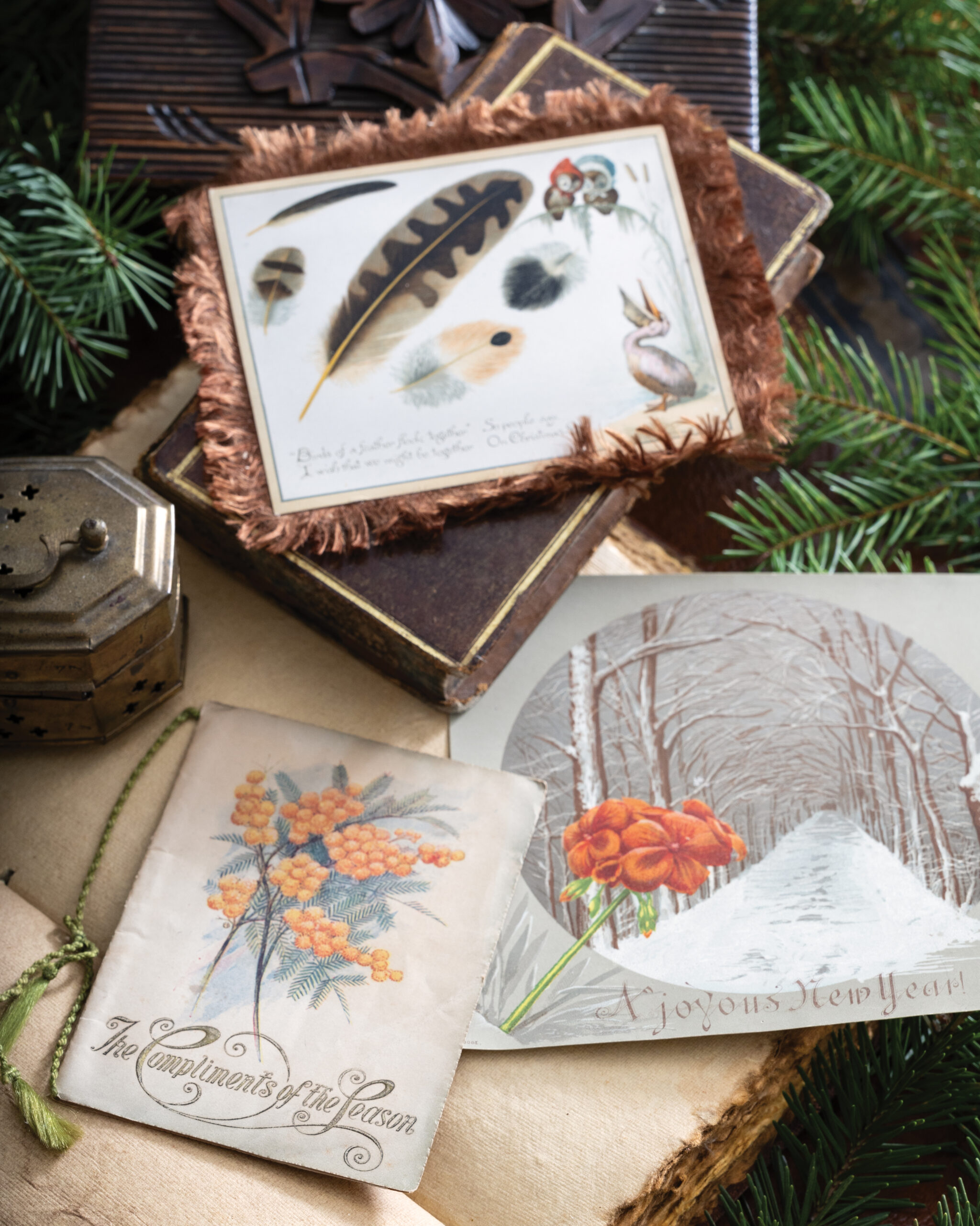 Antique holiday cards