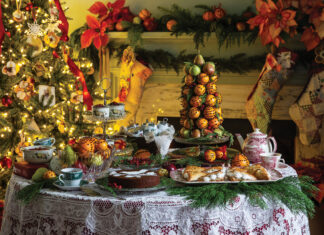Little Women festive brunch scene