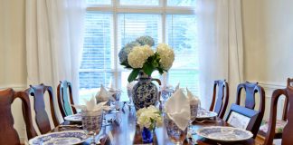 Blue and White Table
