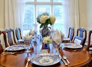 Blue and White Table
