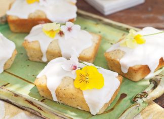 Lemon-Poppy-Seed Pound Cakes with Lemon Glaze