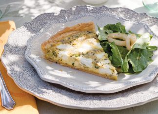 Goat-Cheese- and Spring-Herb Tart