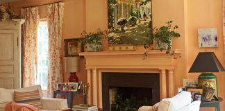 This home is welcoming, unpretentious, and cheerful as a summer day with the tangle of daisies that greets guests at the front door.