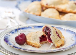 Still toasty from the oven, Cherry Hand Pies boast a nostalgic look and ease of portability. These scrumptious pastries delight youngsters and adults alike.