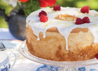 The real treasure is found in the humble wooden recipe box were culinary traditions are recorded for posterity, including this light and fluffy Lemon Chiffon Cake.