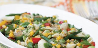A pleasant complement to chunky Summer Succotash with Herbed Vinaigrette orecchiette offers a soft and chewy consistency based on its unique ear-like shape.