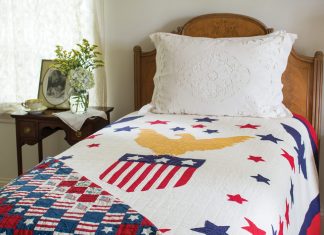 Quilt expert Suzanne Hardebeck's antique coverlets present a cozy portrait of Americana—the timeworn threads binding generations of seamstresses whose heartfelt stitches evoke an enduring sense of nostalgia.