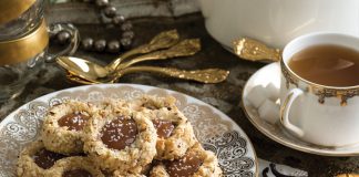 Nutmeg-Spiced Salted Caramel–Almond Cookies