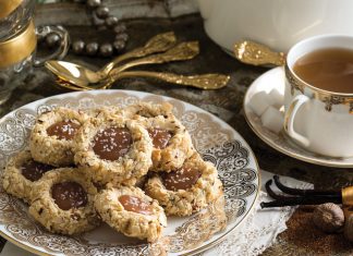 Nutmeg-Spiced Salted Caramel–Almond Cookies