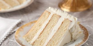 Sour-Cream Cake with Whipped Vanilla Frosting