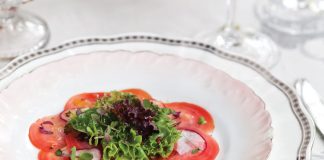 Beet Carpaccio with Champagne Vinaigrette