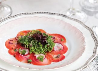 Beet Carpaccio with Champagne Vinaigrette