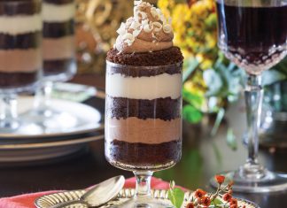 Espresso-Chocolate Trifles with Chocolate Mousse