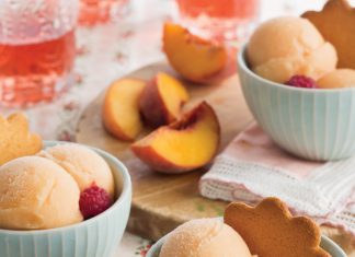 Peach-Rosé Sorbet