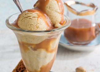 Pistachio-Cardamom Ice-Cream Sundae