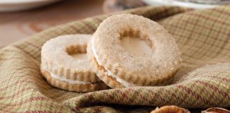 Toasted Pecan Shortbread Cookies with Buttercream Filling