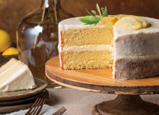 Lemon-Ricotta Olive Oil Cake with Lemon Cream Frosting