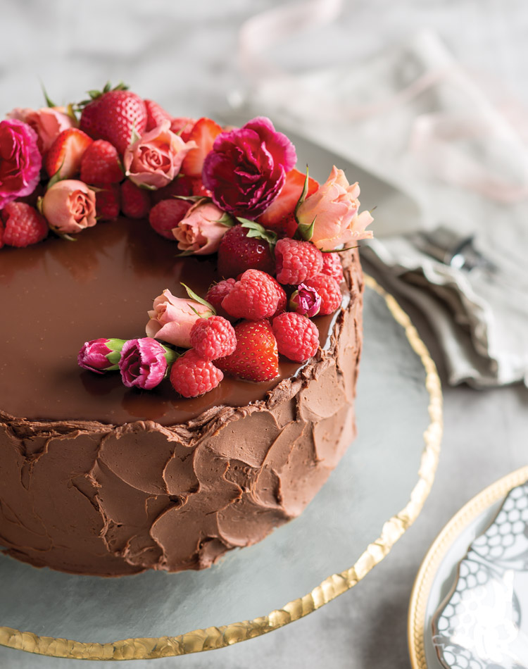 A Taste of Romance Triple-Layer Chocolate Cake