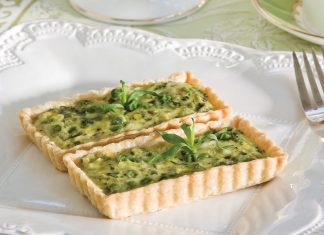 Sweet Pea and Leek Tartlets