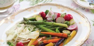Spring Crudités with Lemon-Cilantro Vinaigrette