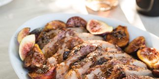 Fig-Glazed and Fig-Stuffed Pork Rib Roast