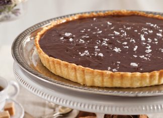 Chocolate-and-Salted-Coffee Caramel Tart