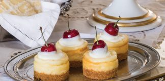 Miniature White Chocolate Cheesecakes