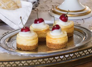 Miniature White Chocolate Cheesecakes