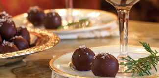 Dark Chocolate–Caramel Truffles with Sea Salt