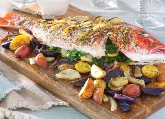 Oven-Roasted Greek Snapper