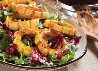 Spiced Roasted Squash–and–Fall Greens Salad