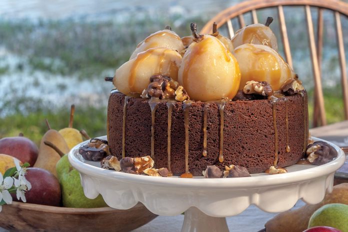 Ginger Cake with Wine-Poached Pears - Victoria