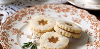 Rosemary Shortbread with Pear Preserves