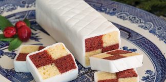 Amaretto and Almond Battenberg Cake