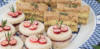 Smoked Turkey with Cranberry Relish Tea Sandwiches