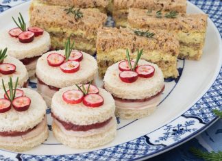 Smoked Turkey with Cranberry Relish Tea Sandwiches