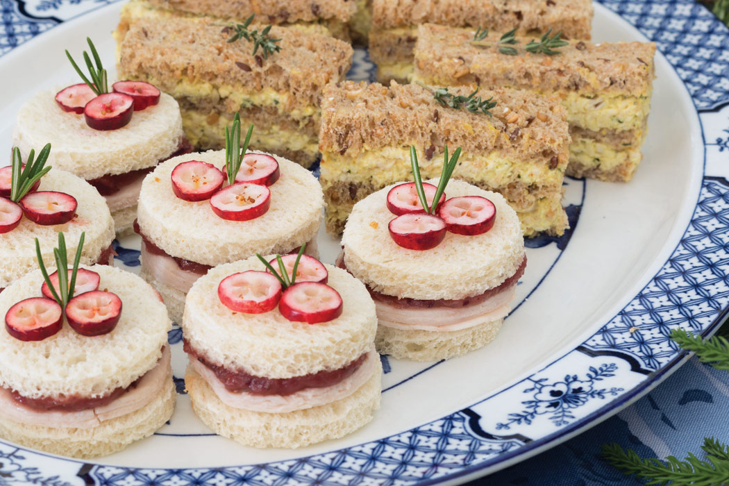 Smoked Turkey with Cranberry Relish Tea Sandwiches - Victoria