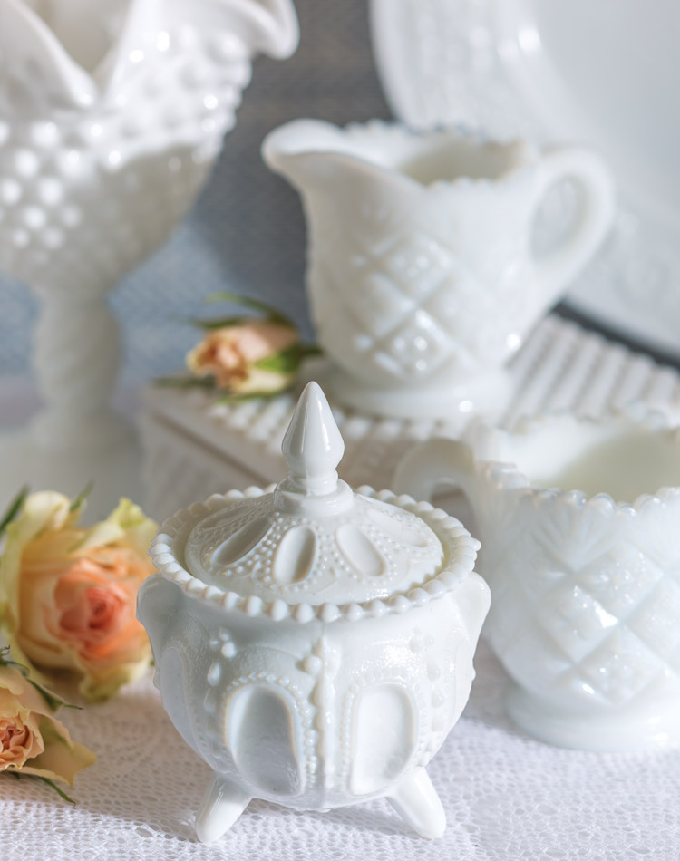 Snowy Milk Glass