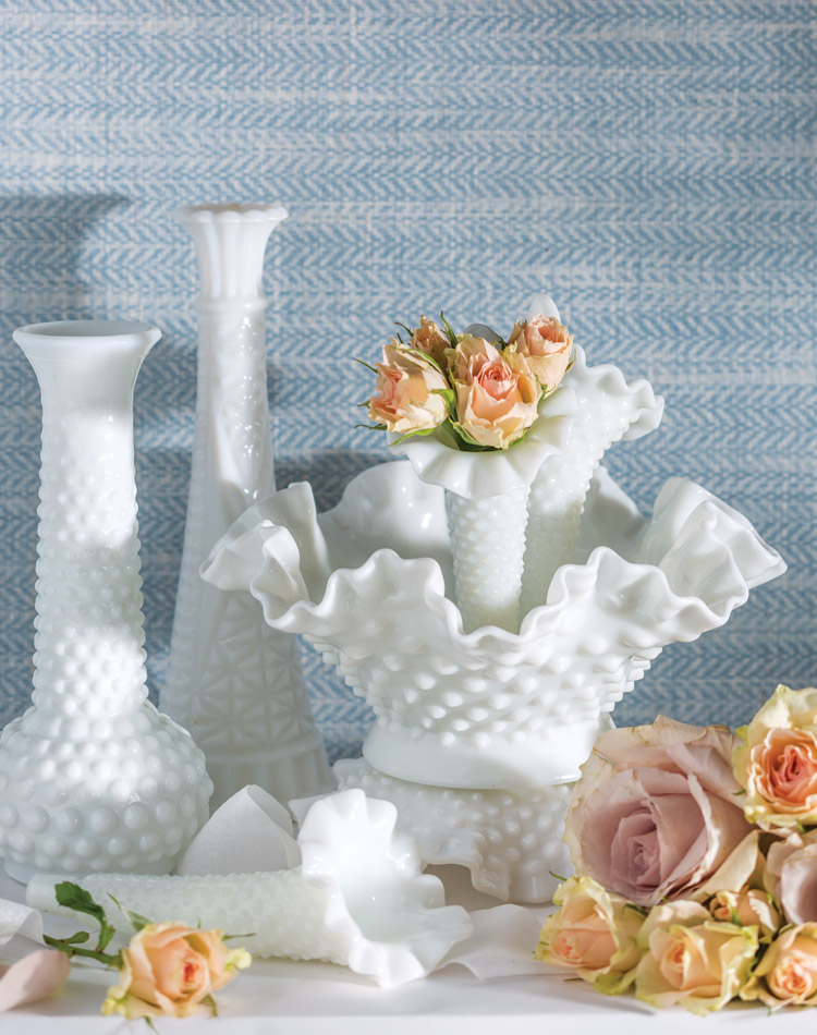 Snowy Milk Glass