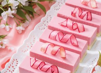 Rhubarb Mousse Cake