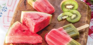 Watermelon-Kiwi Ice Pops