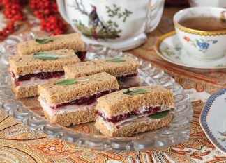 Turkey Finger Sandwiches with Cranberry Sage Aioli