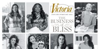 All seven Business of Bliss entrepreneurs’ portraits are featured in a single graphic.