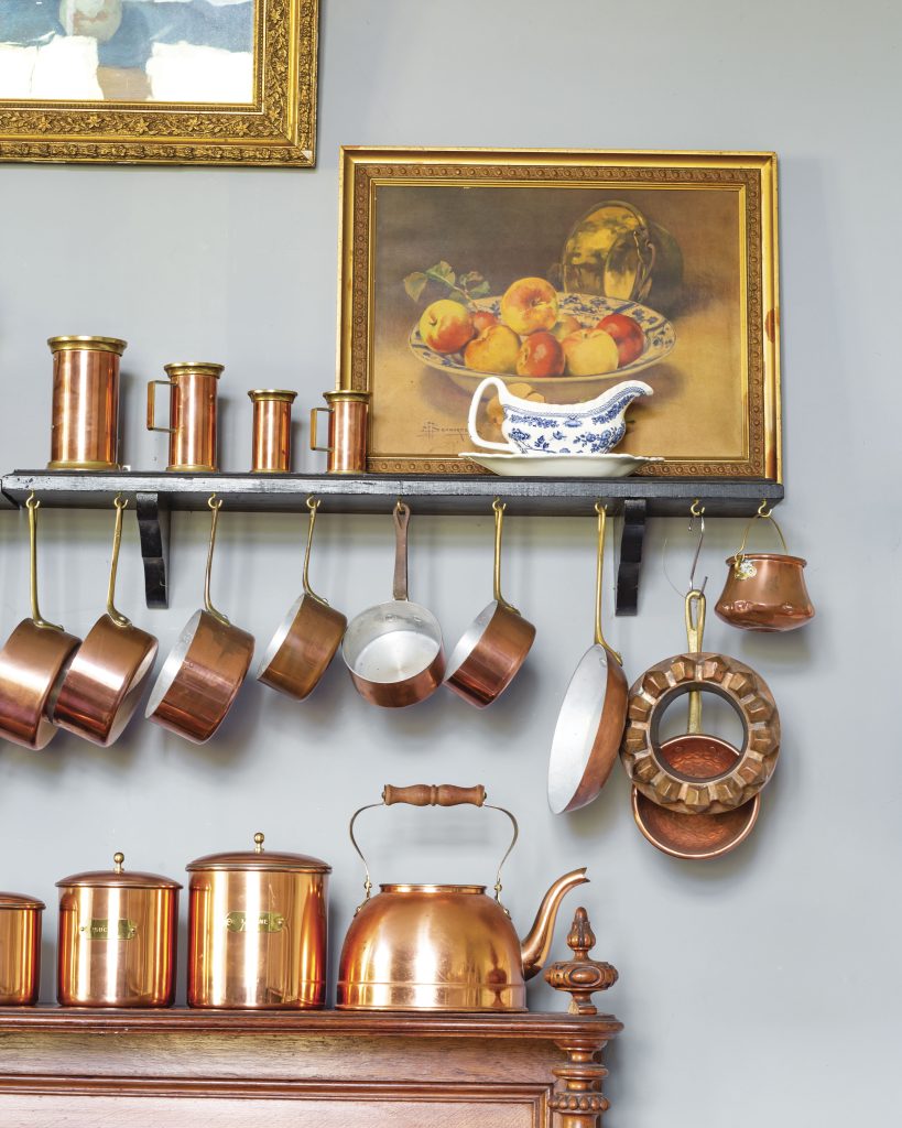 Simple elegance defines this French bedroom with sky blue and rose shades scattered throughout.