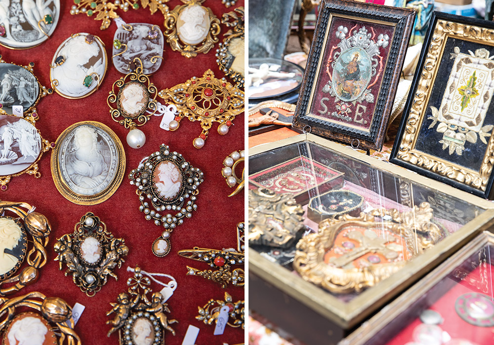  A stunning array of collectibles found at these antique markets await discovery.